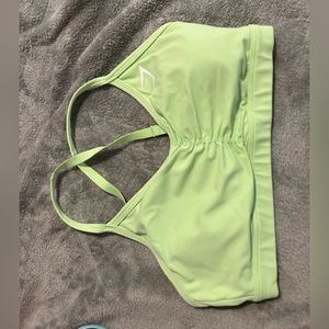 Green gym shark sports bra. Size medium. No padding